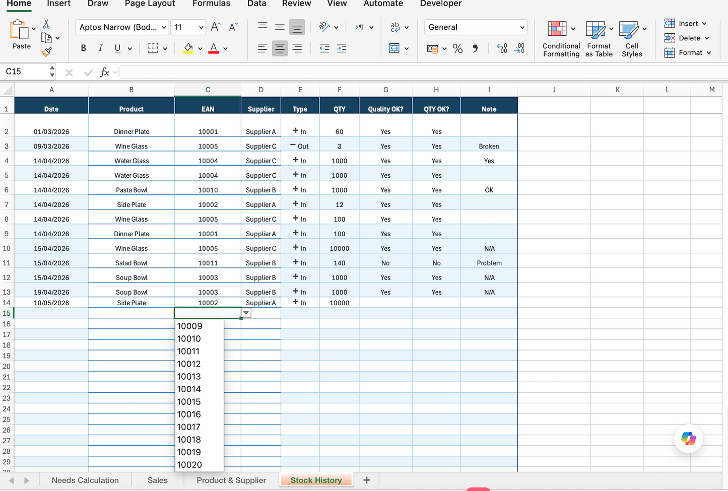 AI Stock Management System
